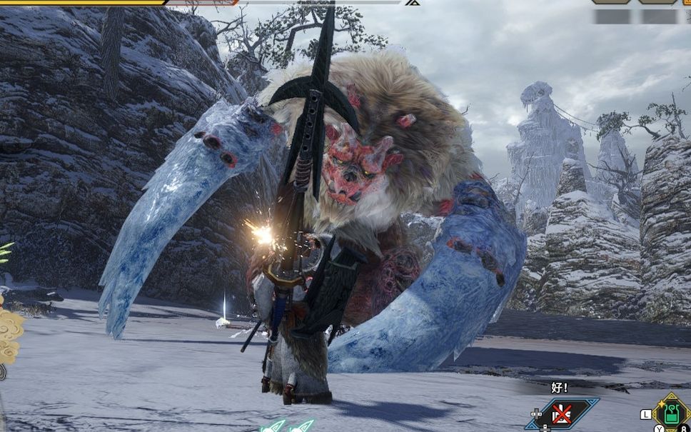 【mhr】集会3星 长枪 雪鬼兽 6分03秒 三无 新手护石_哔哩哔哩 (゜-゜