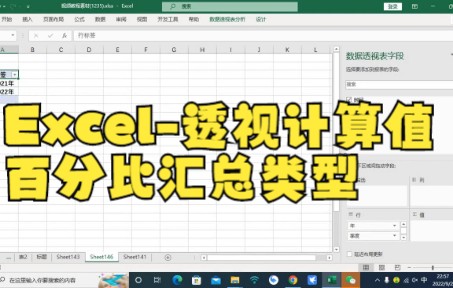 【excel表格制作】如何用数据透视表值显示汇总差异百分比来实现同比数据的分析呢?哔哩哔哩bilibili
