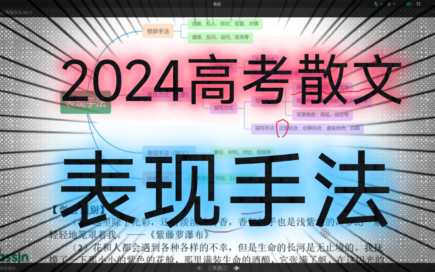 第12节 分析散文的表现手法(2023年北京阅读真题)哔哩哔哩bilibili