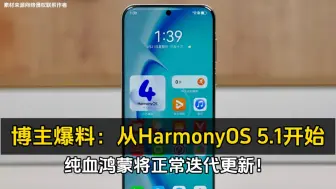 Download Video: 博主爆料：从HarmonyOS 5.1开始、纯血鸿蒙将正常迭代更新！