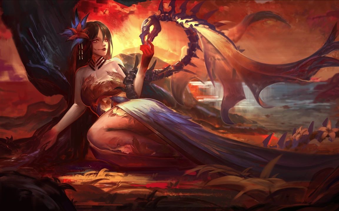 【阴阳师集绘千卷】心狩鬼女红叶同人插画绘制