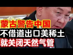 Descargar video: 蒙古国警告中国，不借道出口美稀土，就关闭天然气管，中国回击让其傻了眼！