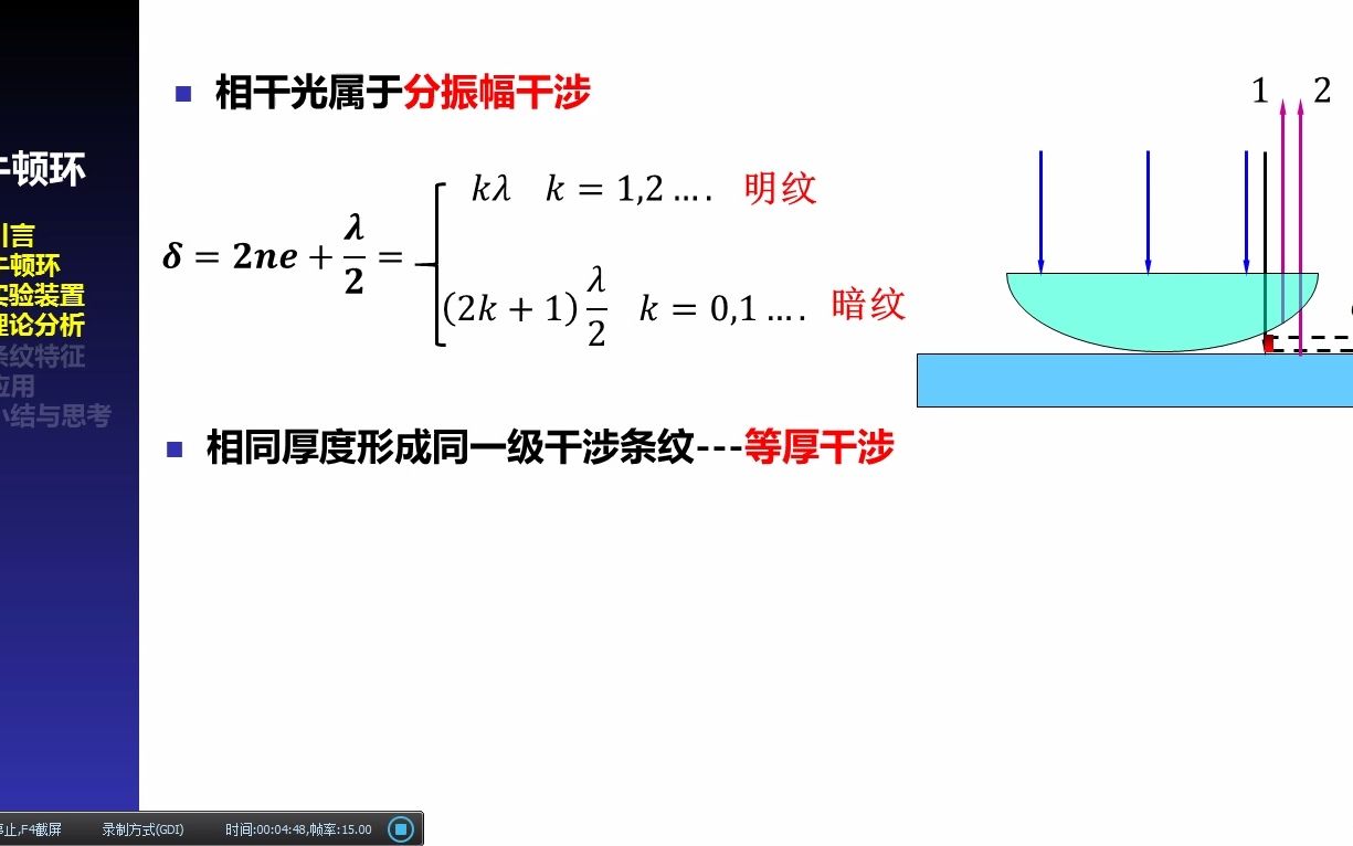 薄膜干涉3牛顿环哔哩哔哩bilibili