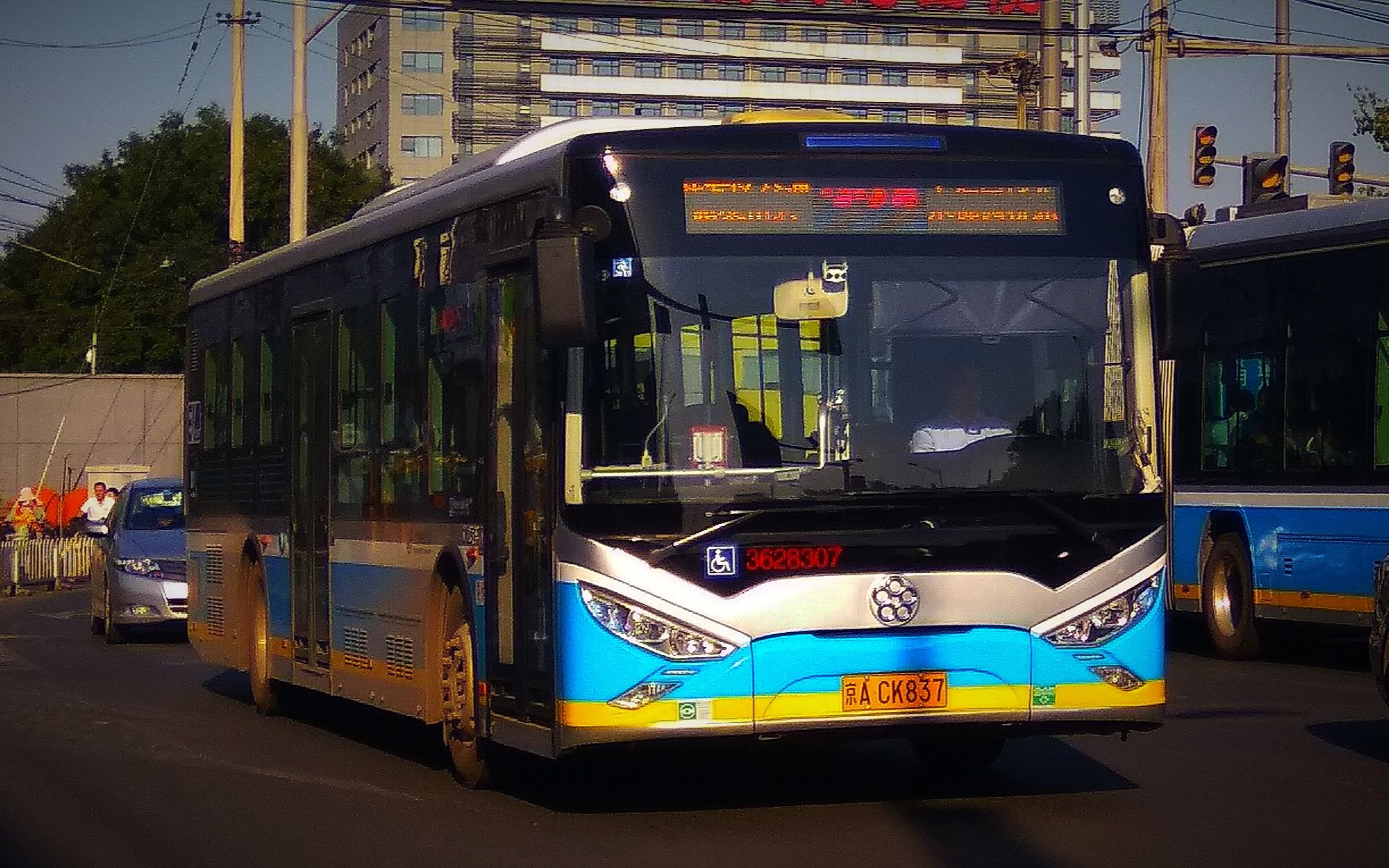 北京行北京公交324路木樨园开发区交通服务中心全程前方展望新年快乐