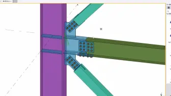 Tekla-钢结构-方管支撑