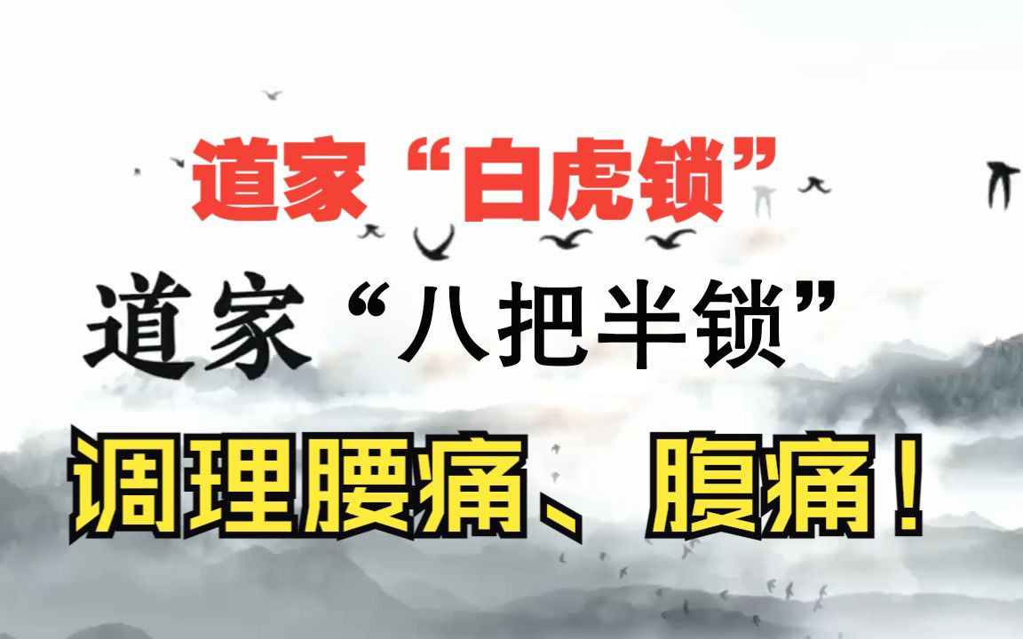 道家《八把半锁》“白虎锁”调理腰痛、腹痛!哔哩哔哩bilibili