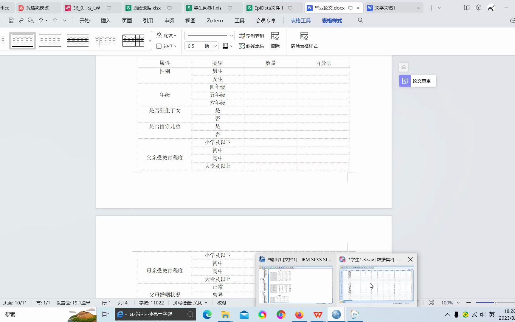 人口学变量描述性分析SPSS哔哩哔哩bilibili