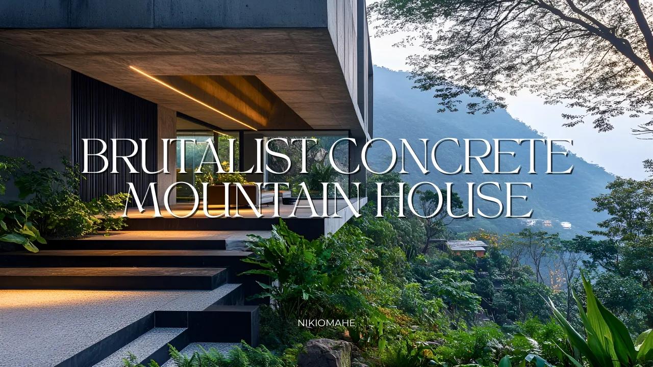 室内外设计Brutalist Concrete Mountain House Design Combining Luxury and Serenity哔哩哔哩bilibili