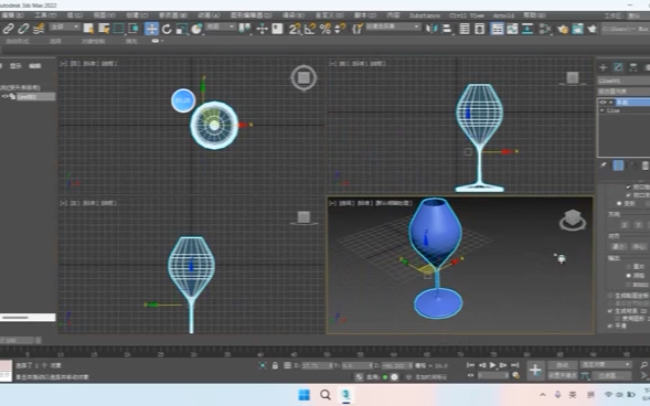 3D Max制作红酒杯教程素材来自:河南地矿职业学院 电子及信息工程系 2021级计算机应用5班 张金硕哔哩哔哩bilibili