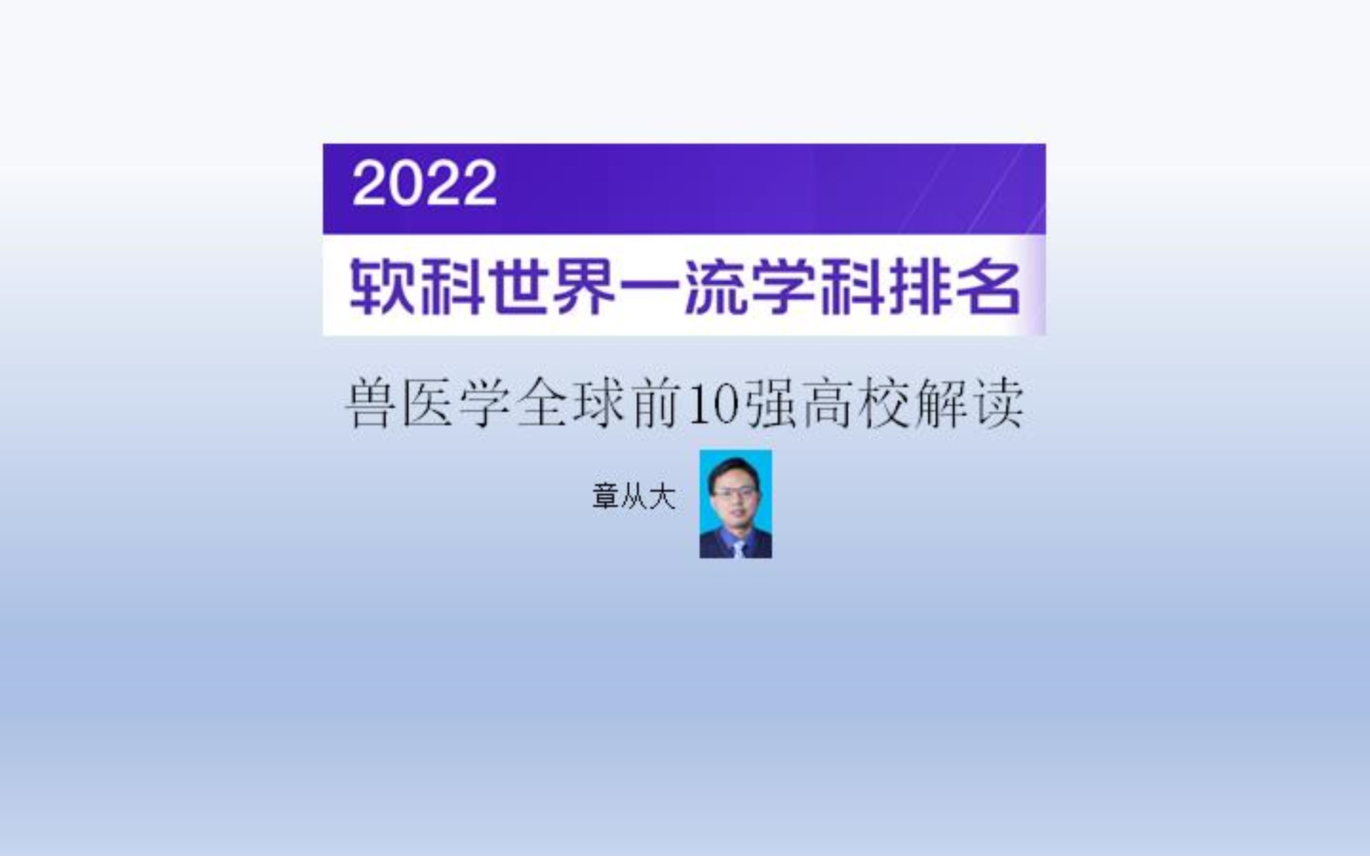 2022兽医学全球前10强高校解读,含南京农业大学哔哩哔哩bilibili