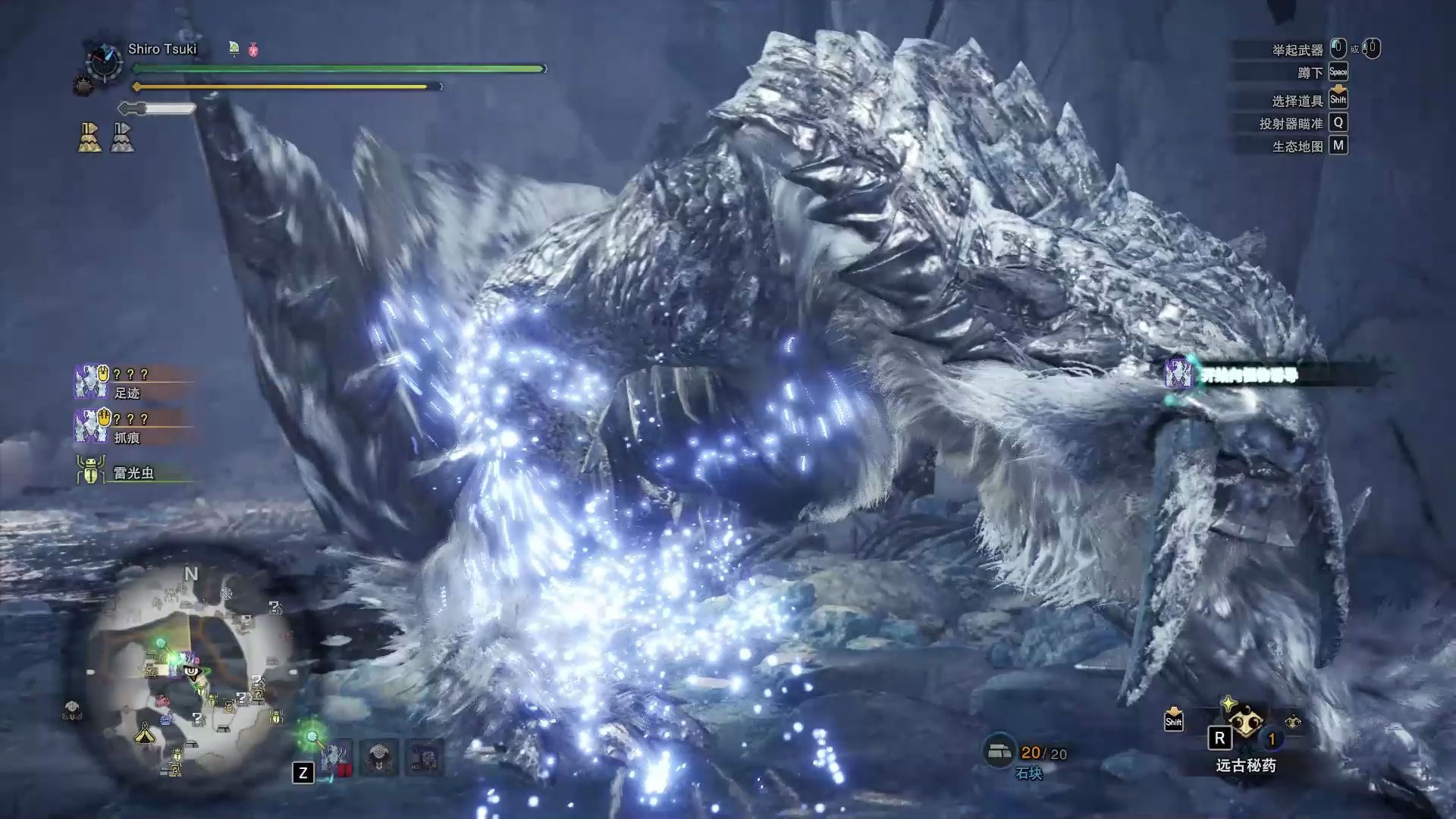 冰原mhwi霜刃冰牙龙开荒玩个锤子的大剑mod展示