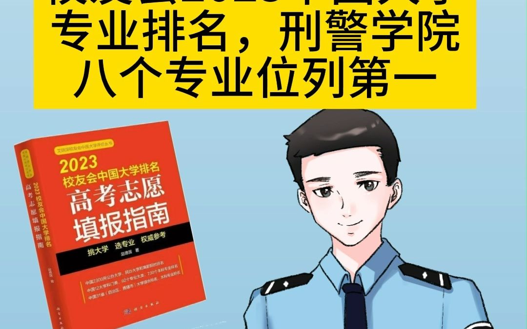 刑警学院八个专业位列第一 不愧是警中清华哔哩哔哩bilibili