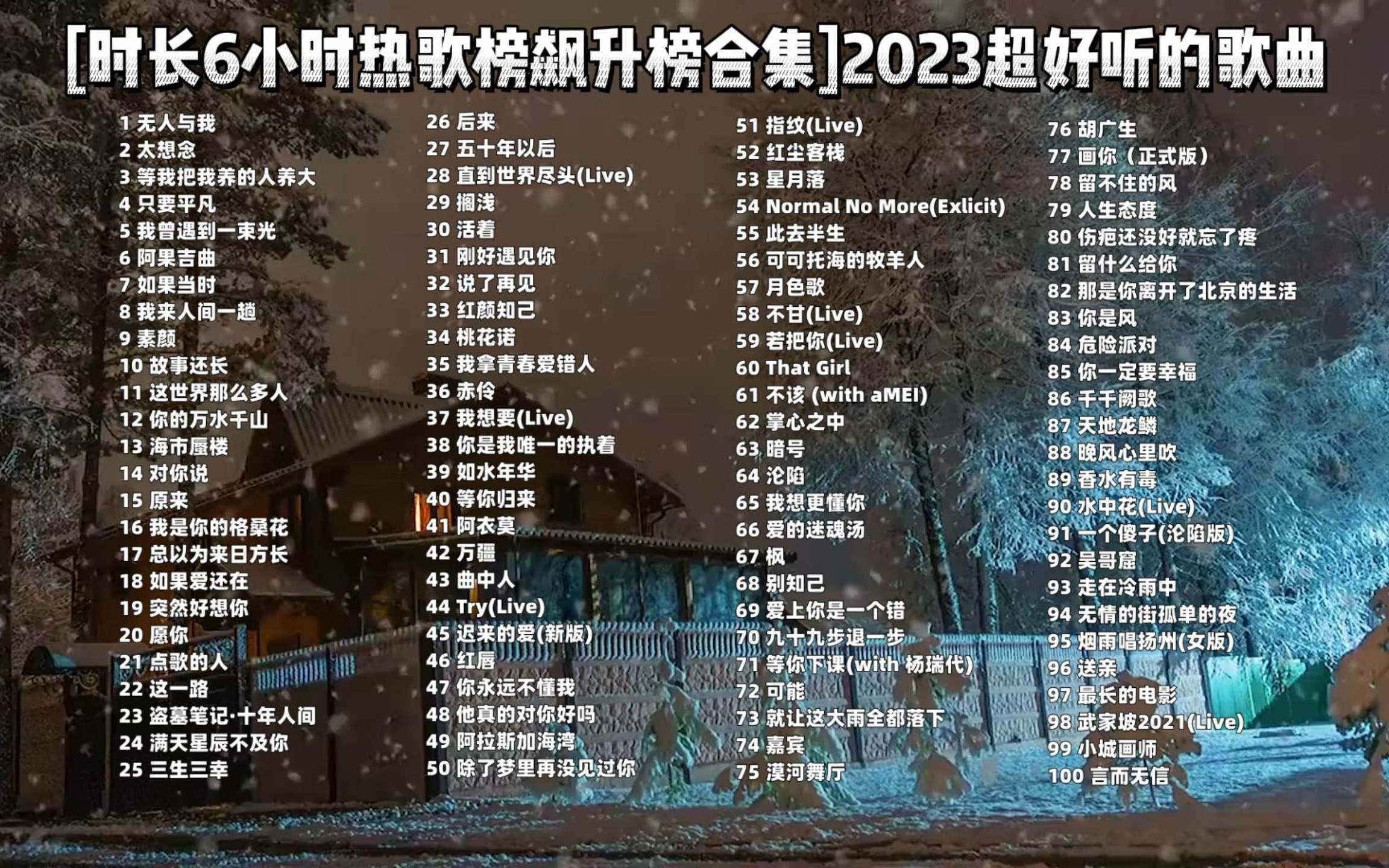 [图]精选2023网络超火洗脑神曲合集，100首连续播放，可听一整天了！