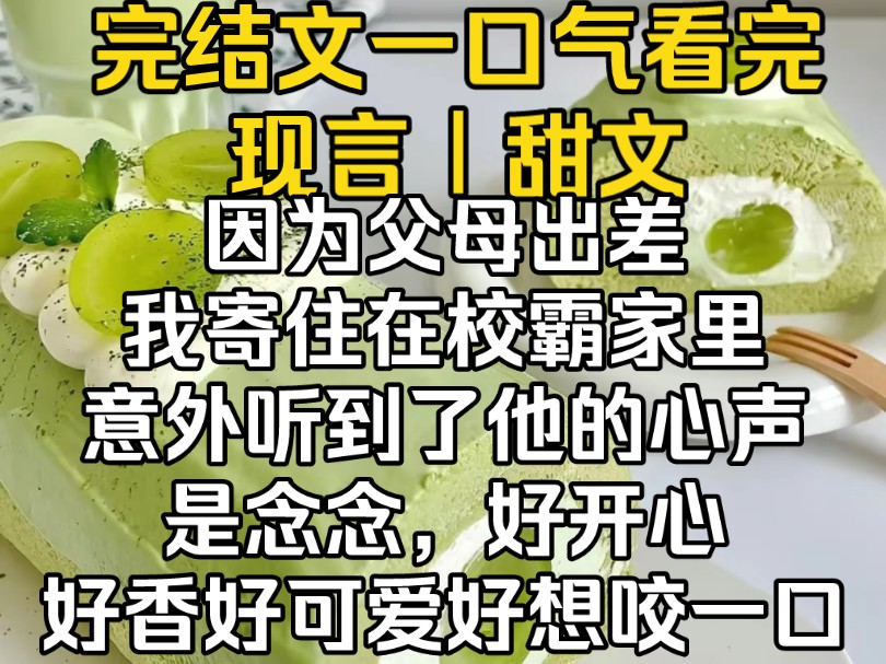 (完结文)因为父母出差我寄住在校霸家里,意外听到了他的心声:念念?怎么会是念念,好开心!念念好香好可爱,好像咬一口哔哩哔哩bilibili