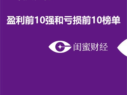 上半年非上市人身险公司盈利前10强和亏损前10榜单哔哩哔哩bilibili