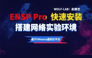 下载视频: ENSP Pro快速安装及搭建网络实验环境-WOLFLAB实验室赵顺杰