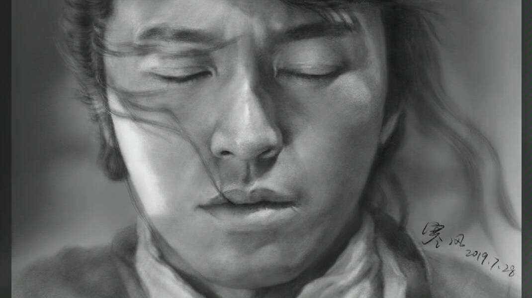 板绘,ipad pro 笔,软件procreate,至尊宝,周星驰,大话西游