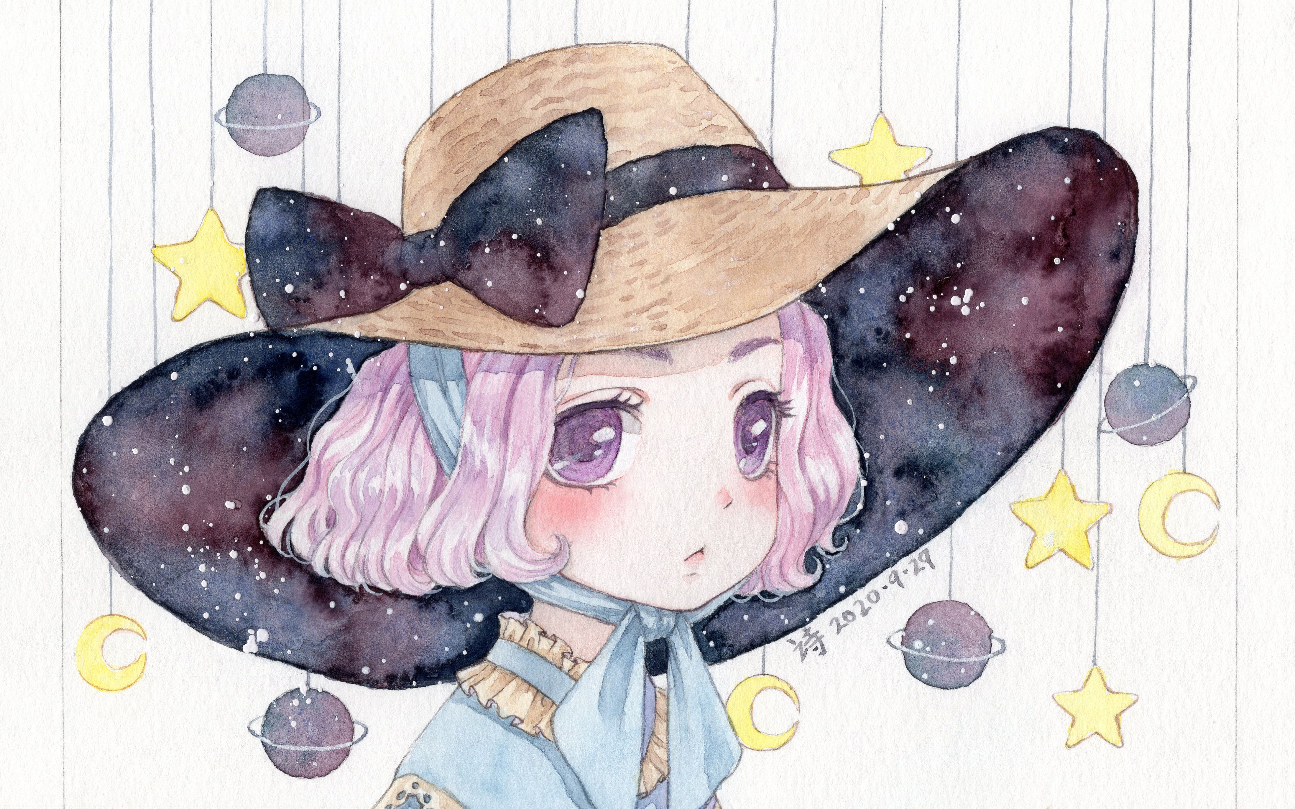 【手绘】水彩少女