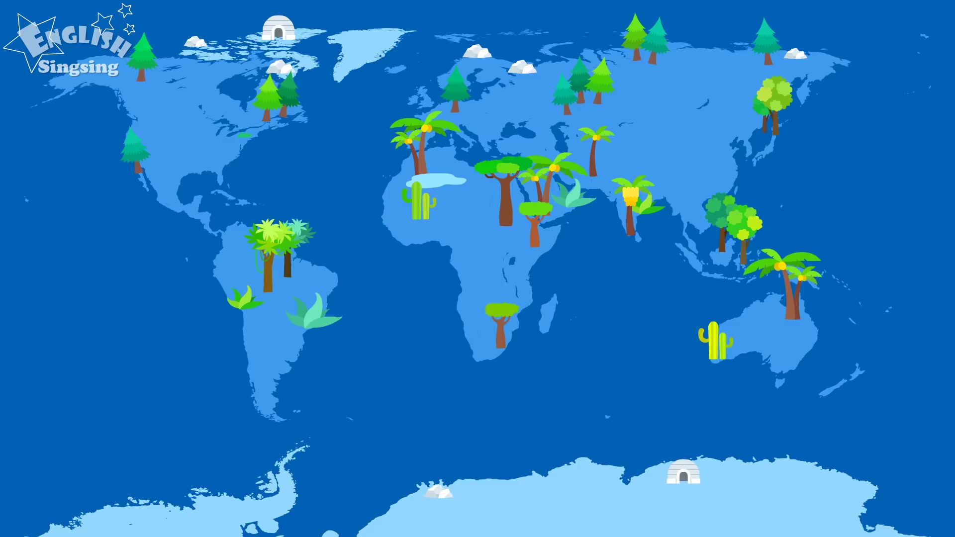 [图]Kids vocabulary - [NEW] Our Planet, Earth - continents & oceans - English educat