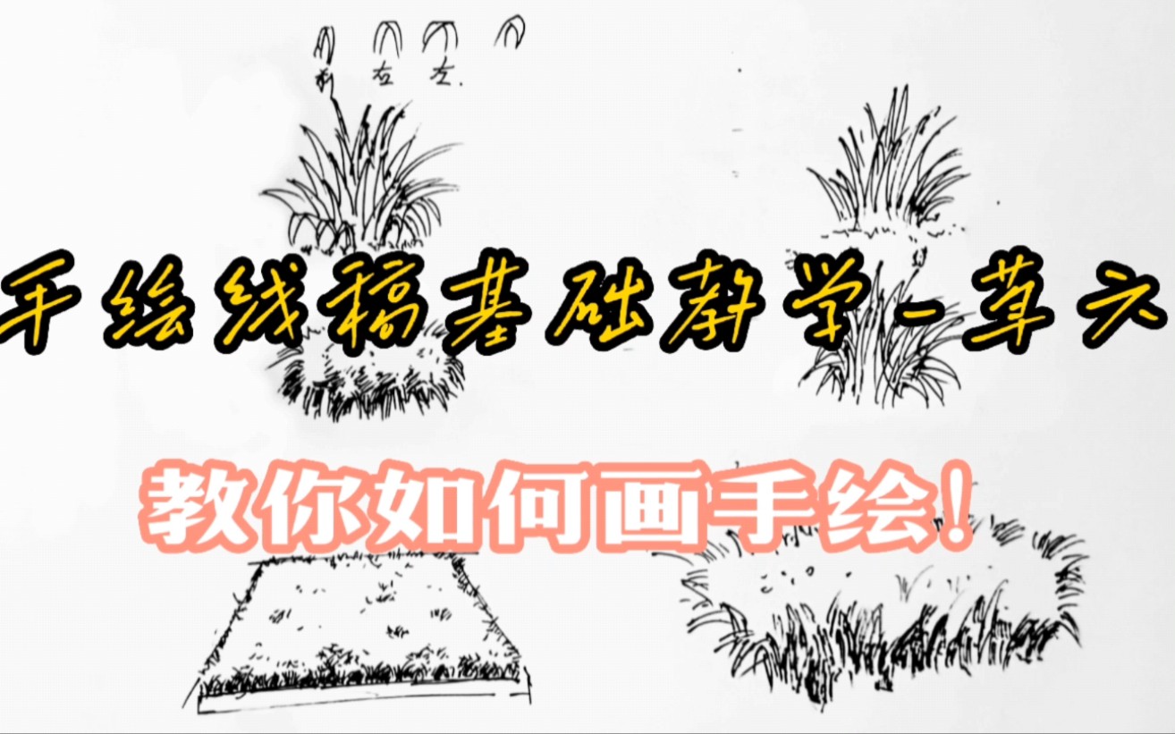 手绘基础教学草六哔哩哔哩bilibili