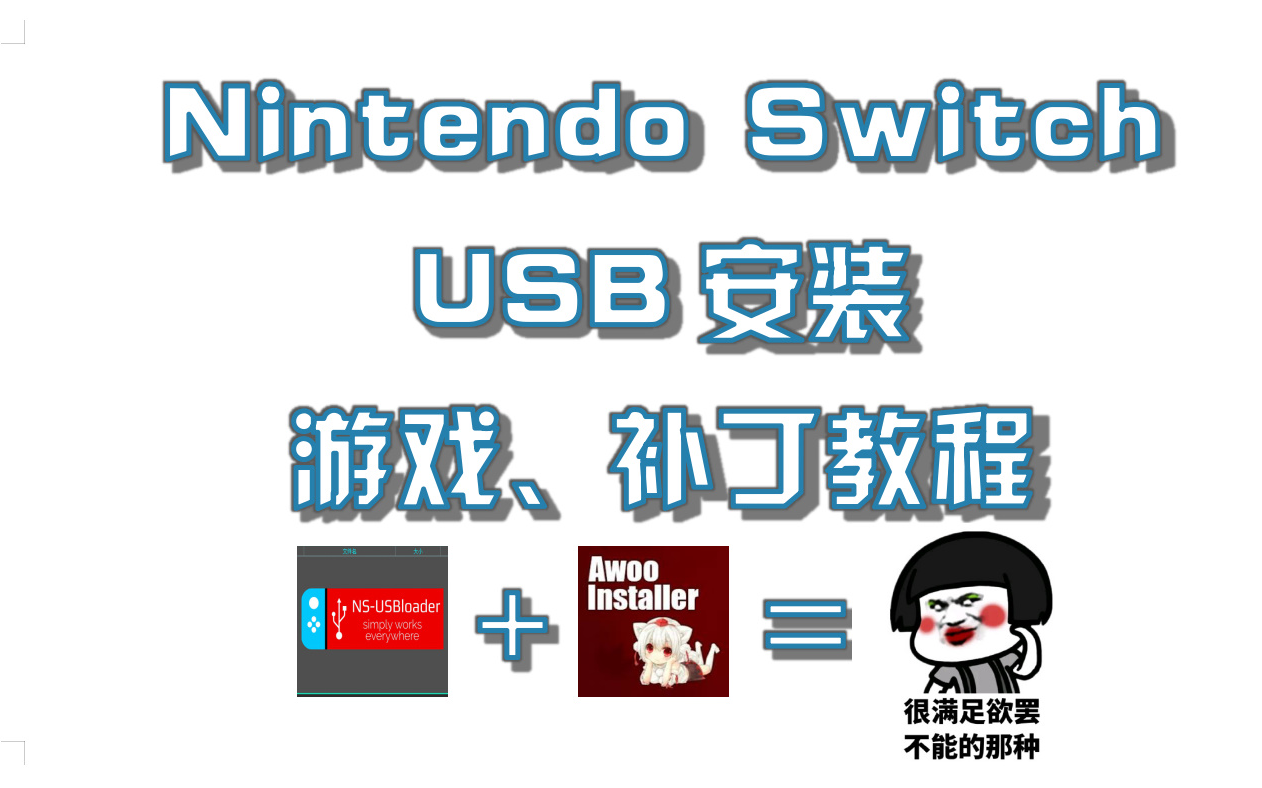 nintendo switch USB安装游戏教程nsusbloaderawoo installer哔哩哔哩bilibili