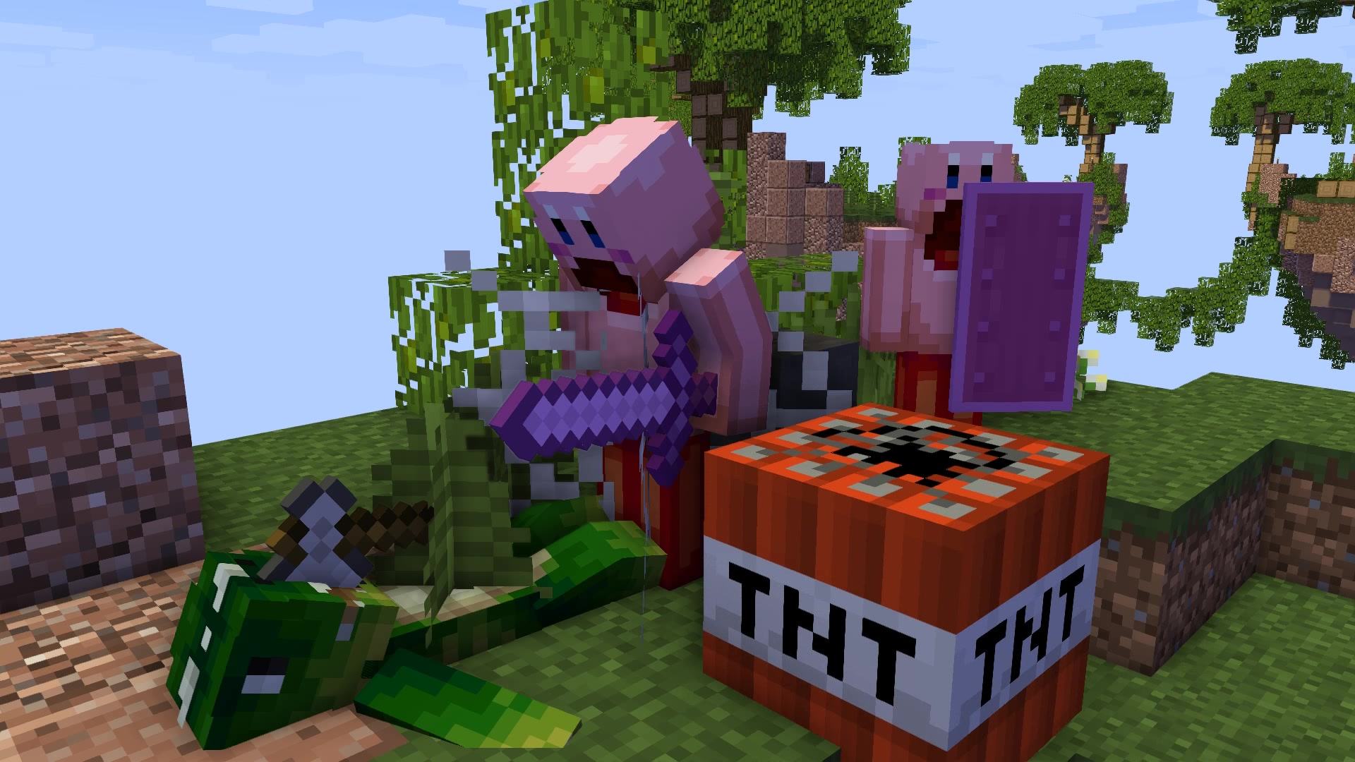 【我的世界】mine-imator自制动画 空岛战争