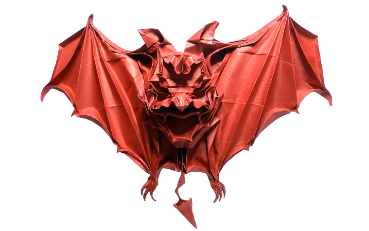 折纸教程超级逼真的吸血蝠教学视频origamivampirebattutorial