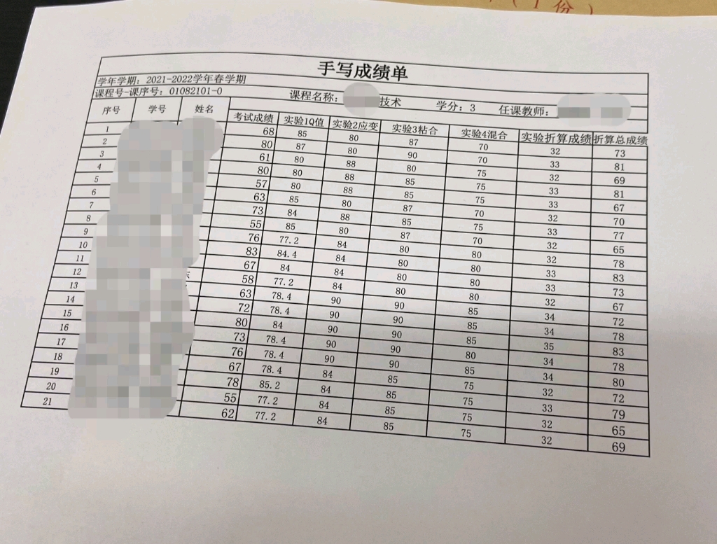 “手写成绩单”哔哩哔哩bilibili