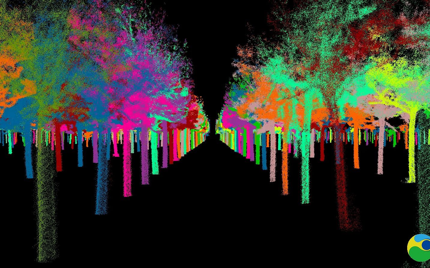 激光slam点云单木分割效果展示