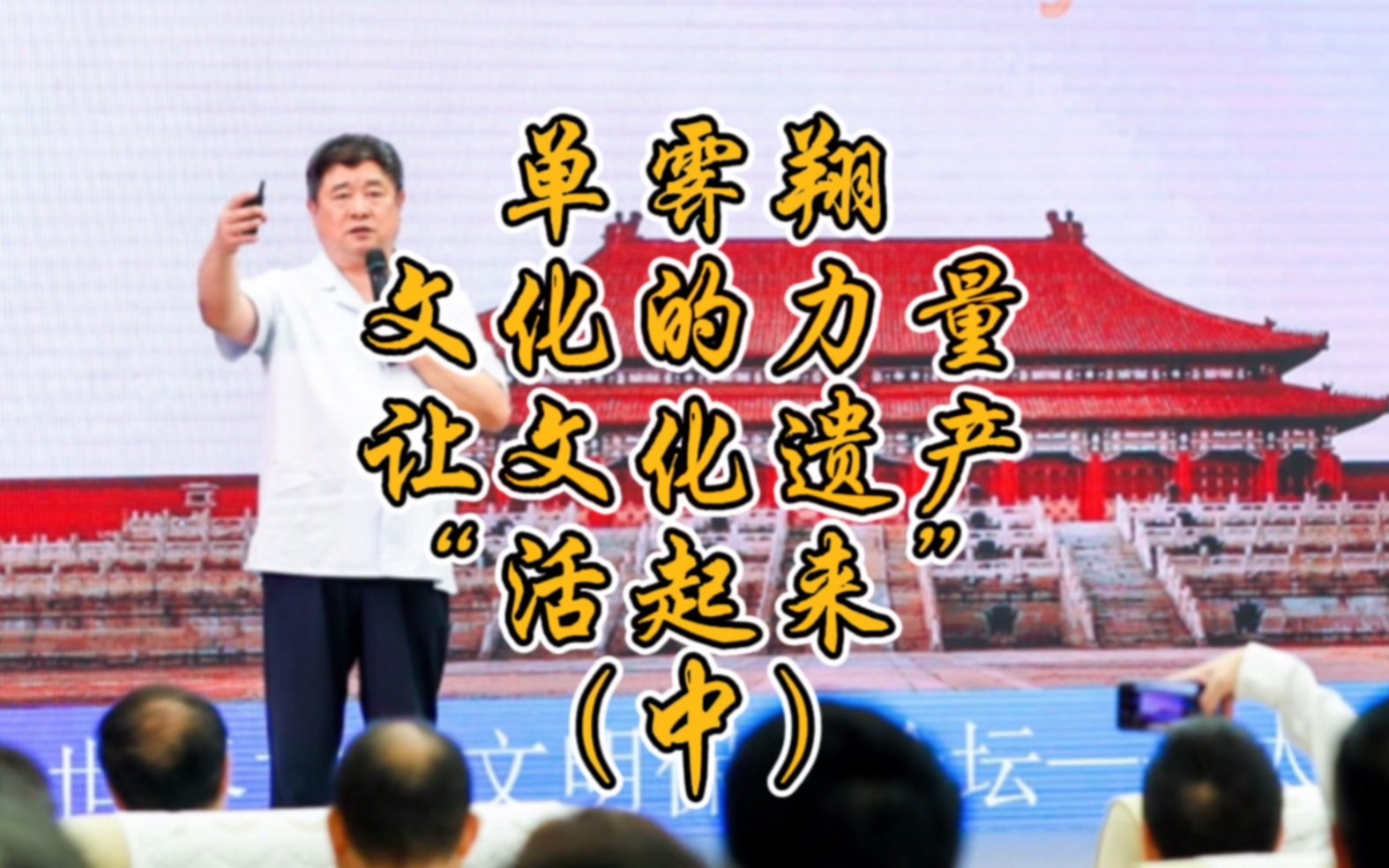 [图]（中)故宫里的故事！故宫博物院原院长单霁翔，主旨演讲《文化的力量——让文化遗产“活起来”》中国旅游产业博览会——文化旅游发展论坛