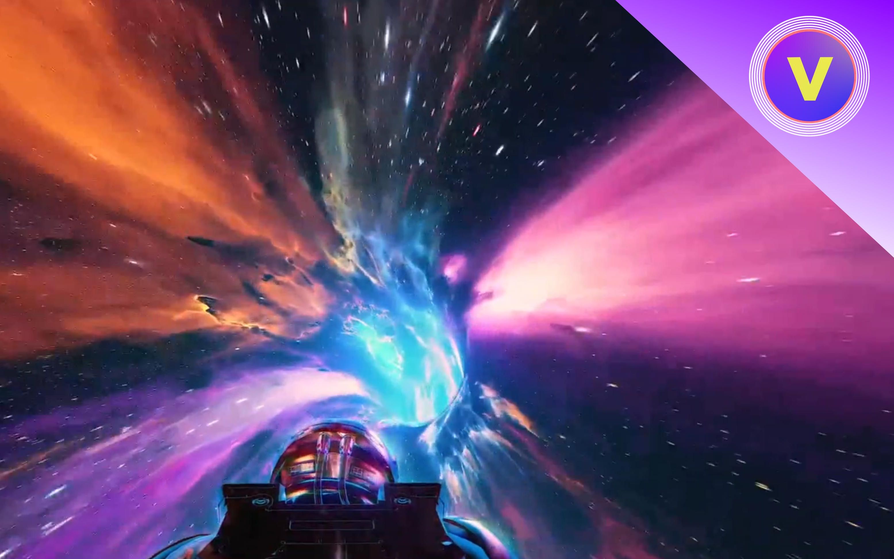 素材分享宇宙赛博朋克太空自由飞翔vjloop