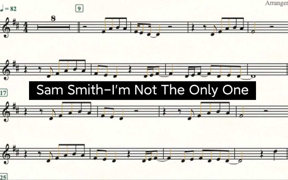 【萨克斯】山姆ⷥ𒥯†斯《我不是唯一》Sam Smith  《I'm Not The Only One》曲谱伴奏哔哩哔哩bilibili