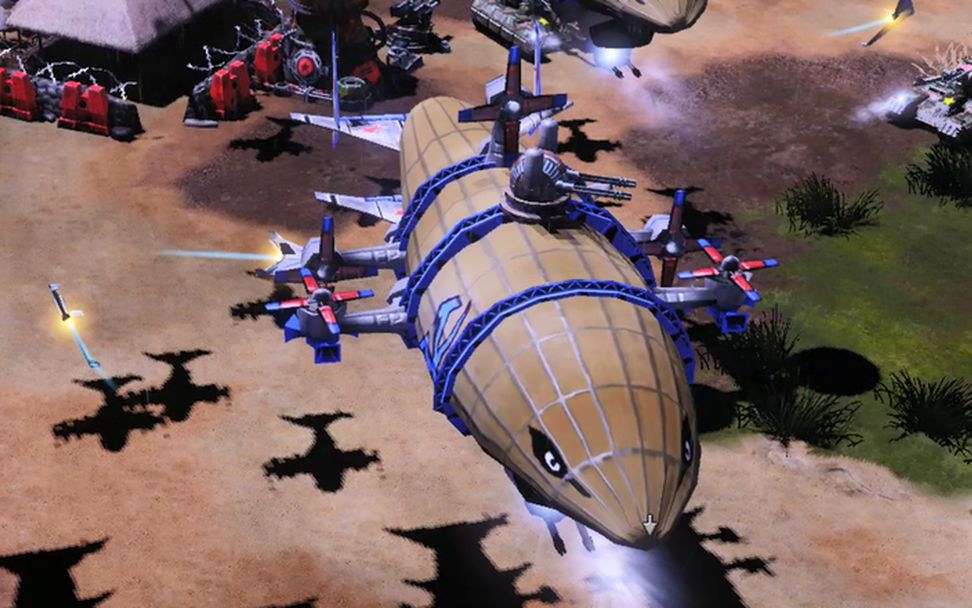 红色警戒3 po 拥有机炮和无人机的基洛夫