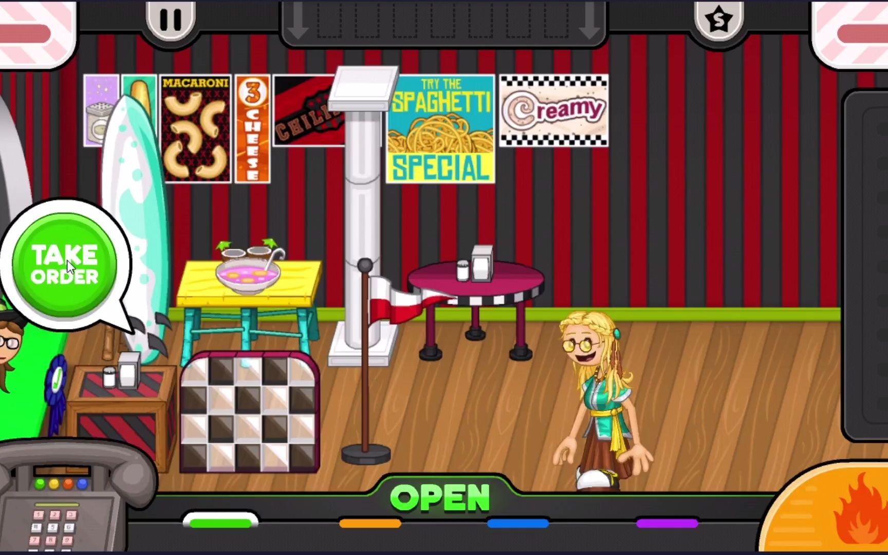 游戏老爹意面店togo版第17天解锁一个贴纸和新装