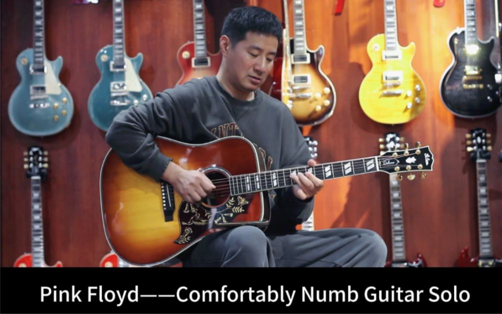 超然乐器pink floyd—comfortably numb guitar solo gibson 蜂鸟