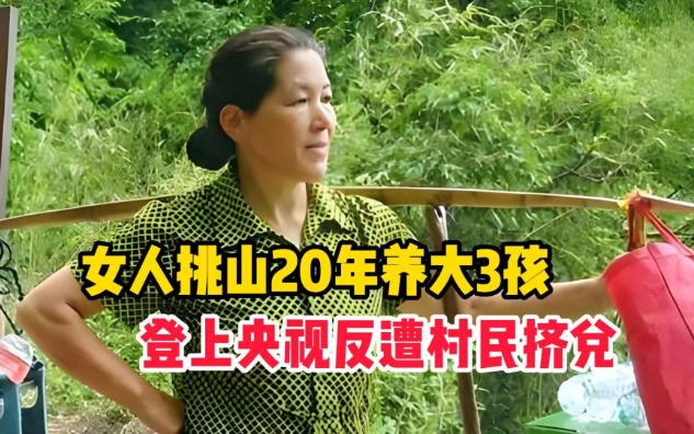 女人挑山20年养大三个孩子,汪美红登上央视却反遭村民挤兑哔哩哔哩bilibili