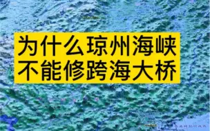 下载视频: 琼州海峡为什么不修跨海大桥？