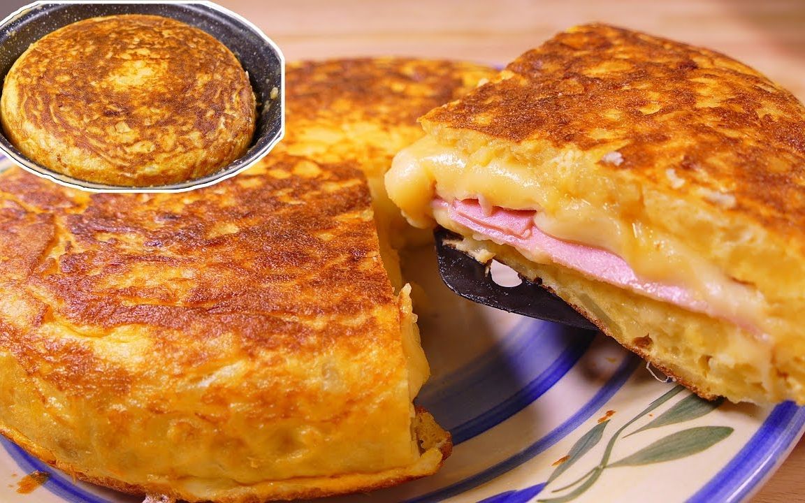 【中西字幕】爆浆版西班牙土豆饼tortilla 厨房吐字机 附万能配方