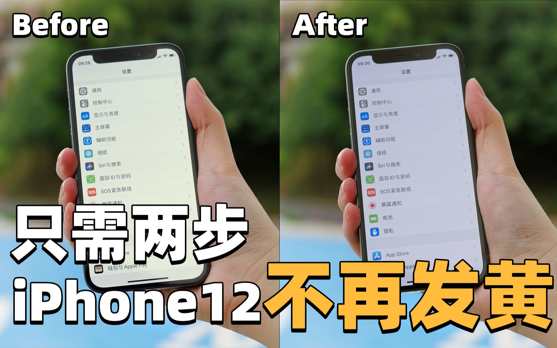 简单两步,解决iPhone12系列屏幕发黄的问题,调完之后舒服多了【波子评测】哔哩哔哩bilibili