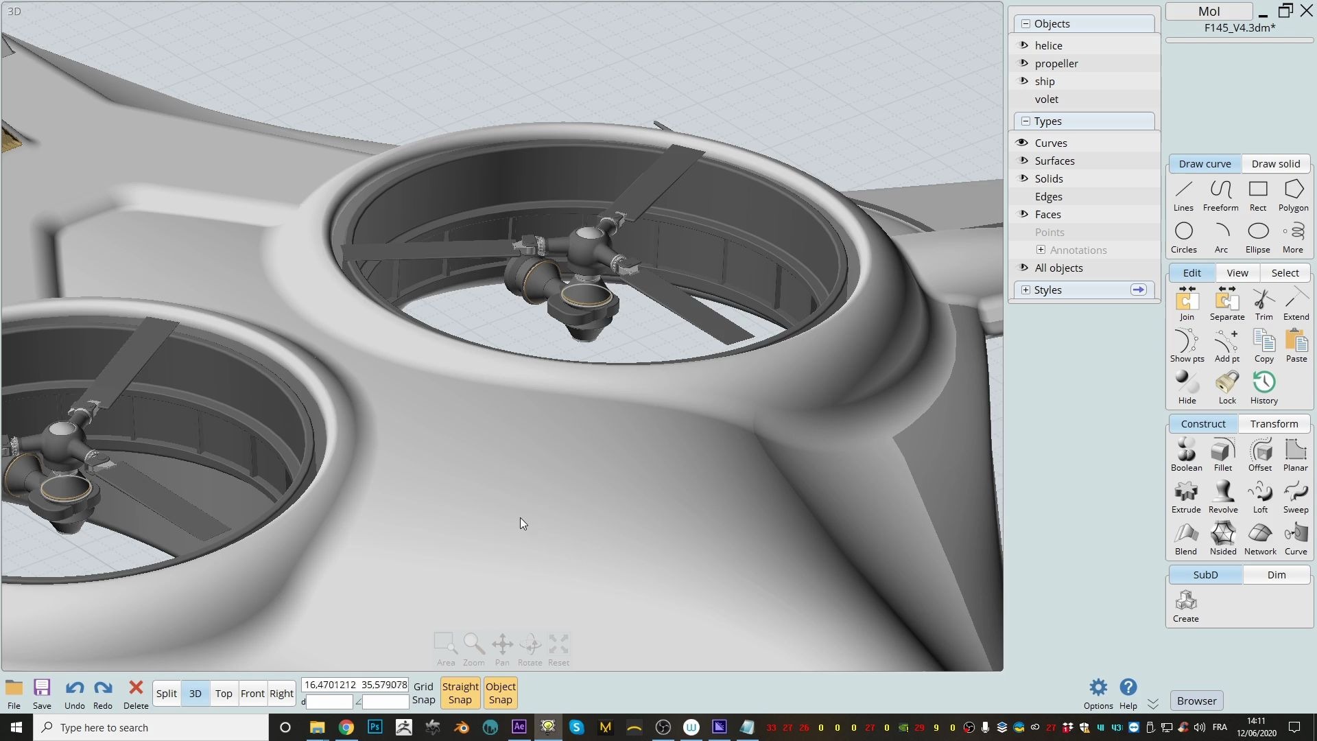 moi3d飛船飛行器超完整實例製作流程視頻教程 人人素材rrcg