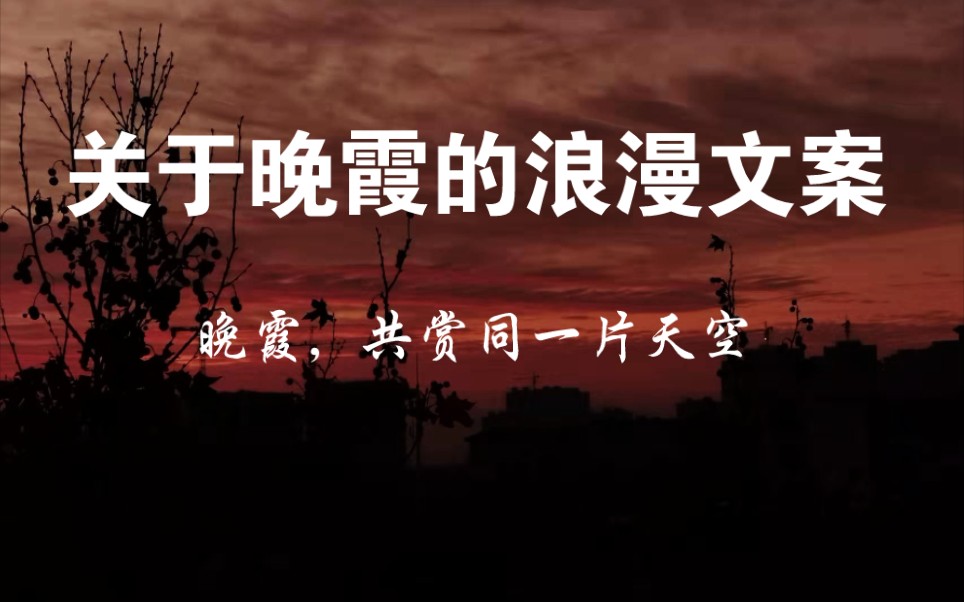 “ 落俗在所难免,浪漫至死不渝 ”‖晚霞的浪漫文案哔哩哔哩bilibili