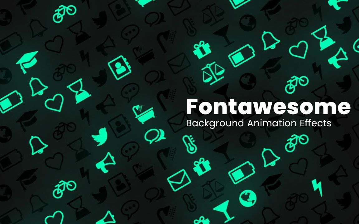 CSS3字体图标动画FontAwesome Icon Background Animation Effects CSS Animated Background哔哩哔哩bilibili