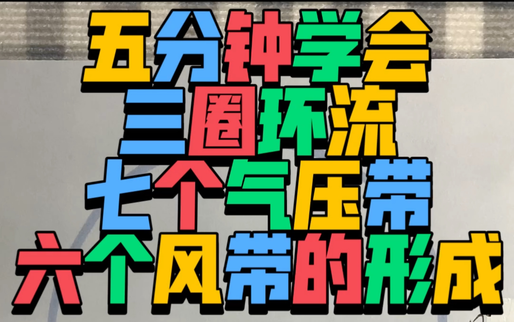 高中生讲地理|五分钟学会三圈环流、七个气压带六个风带的形成哔哩哔哩bilibili