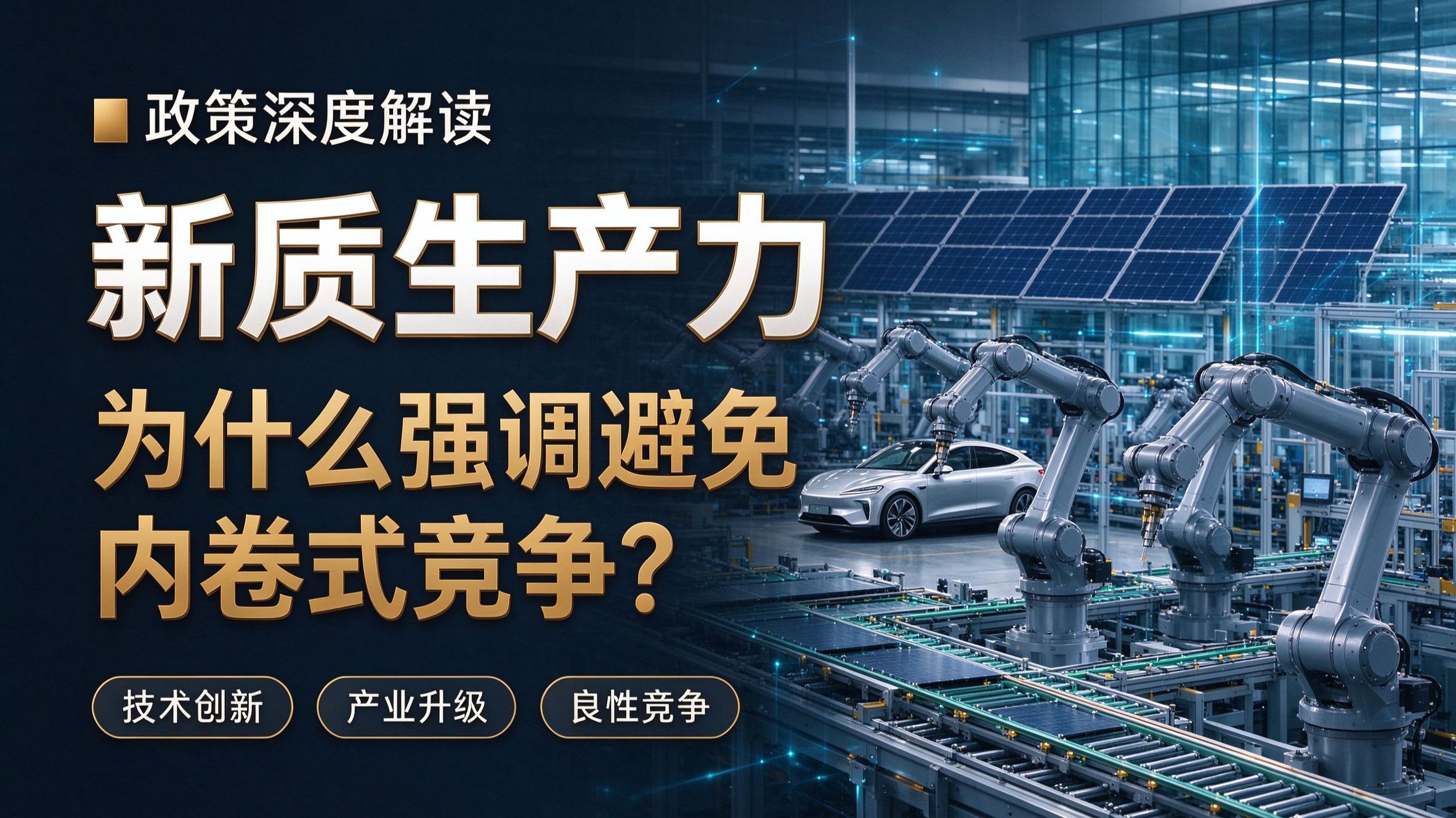 发展新质生产力，为什么强调 “避免内卷式竞争”？如何理解各地都想要上马热门产业项目：光伏、新能源汽车、人形机器人的内卷经济学