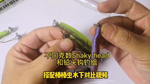 不同克数Shaky head和铅头钩，搭配棒棒虫水下对比视频有意外收获_哔哩