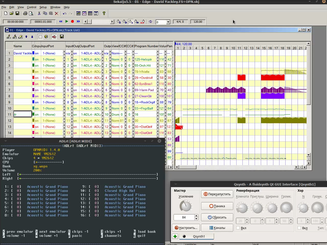 [20190120] libOPNMIDI+FluidSynth  01  Edge  Davit Yackley.mid哔哩哔哩bilibili