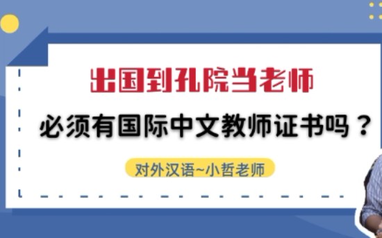 出国当汉语老师,必须有国际中文教师证书吗?哔哩哔哩bilibili