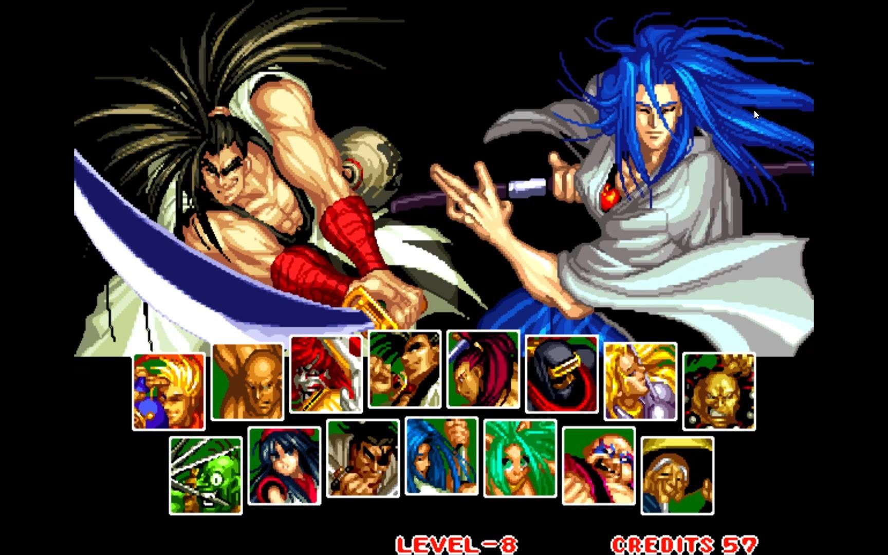 真侍魂大师局-深田咏美1p(霸王丸)vs火花神剑2p(橘右京)