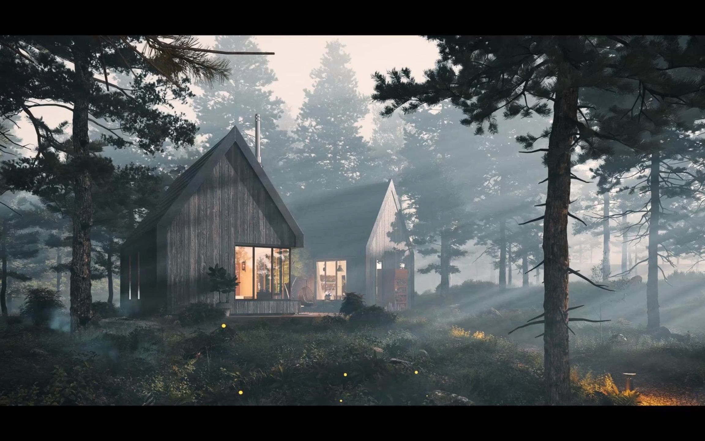 d5极速渲染超写实森林小屋漫游动画