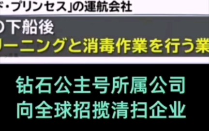 钻石公主号向全球招揽清洁公司进行消毒工作哔哩哔哩bilibili